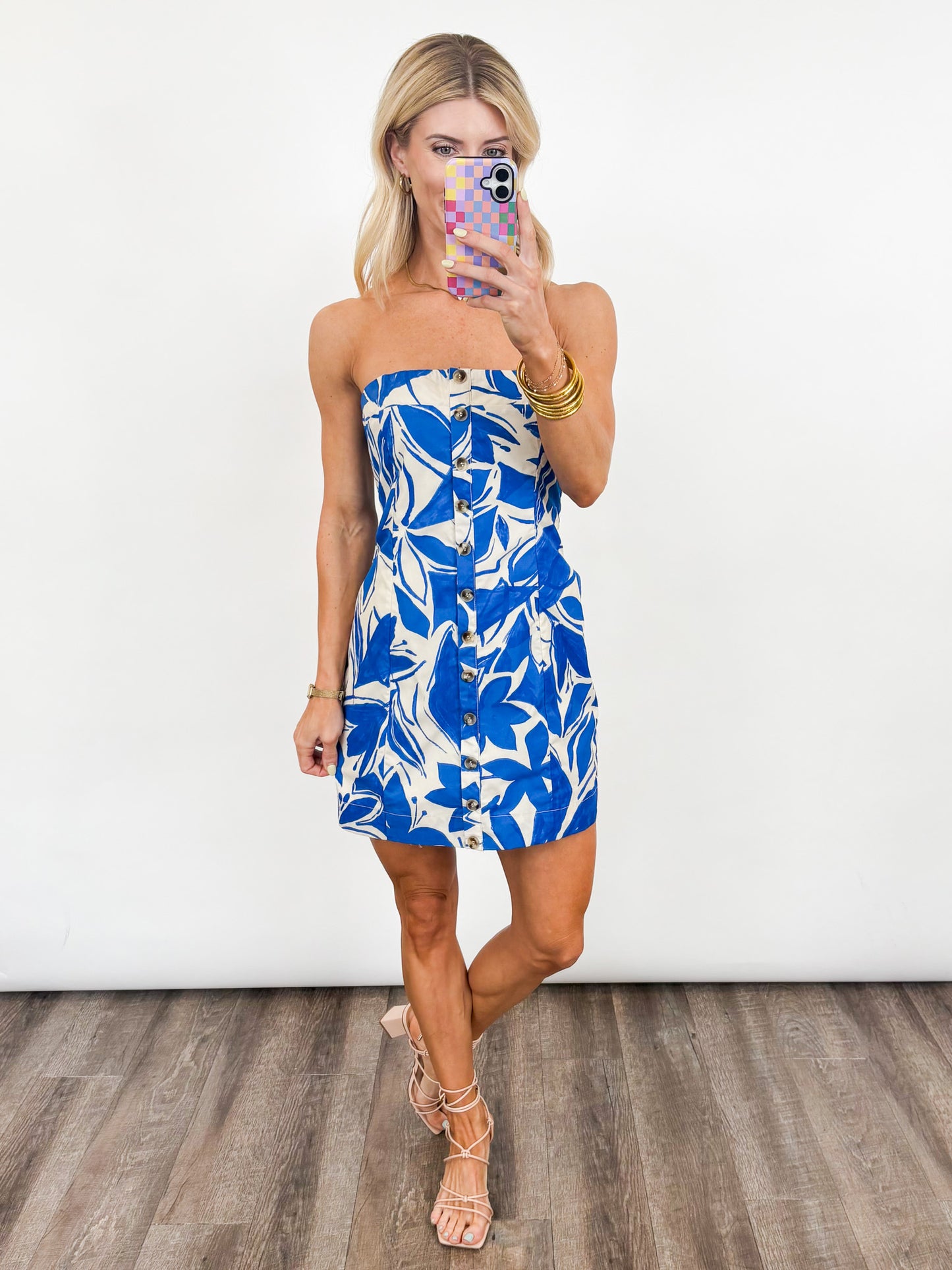 Blue Haven Button Front Dress