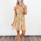 Golden Dunes Beaded Smocked Dress