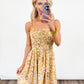 Golden Dunes Beaded Smocked Dress