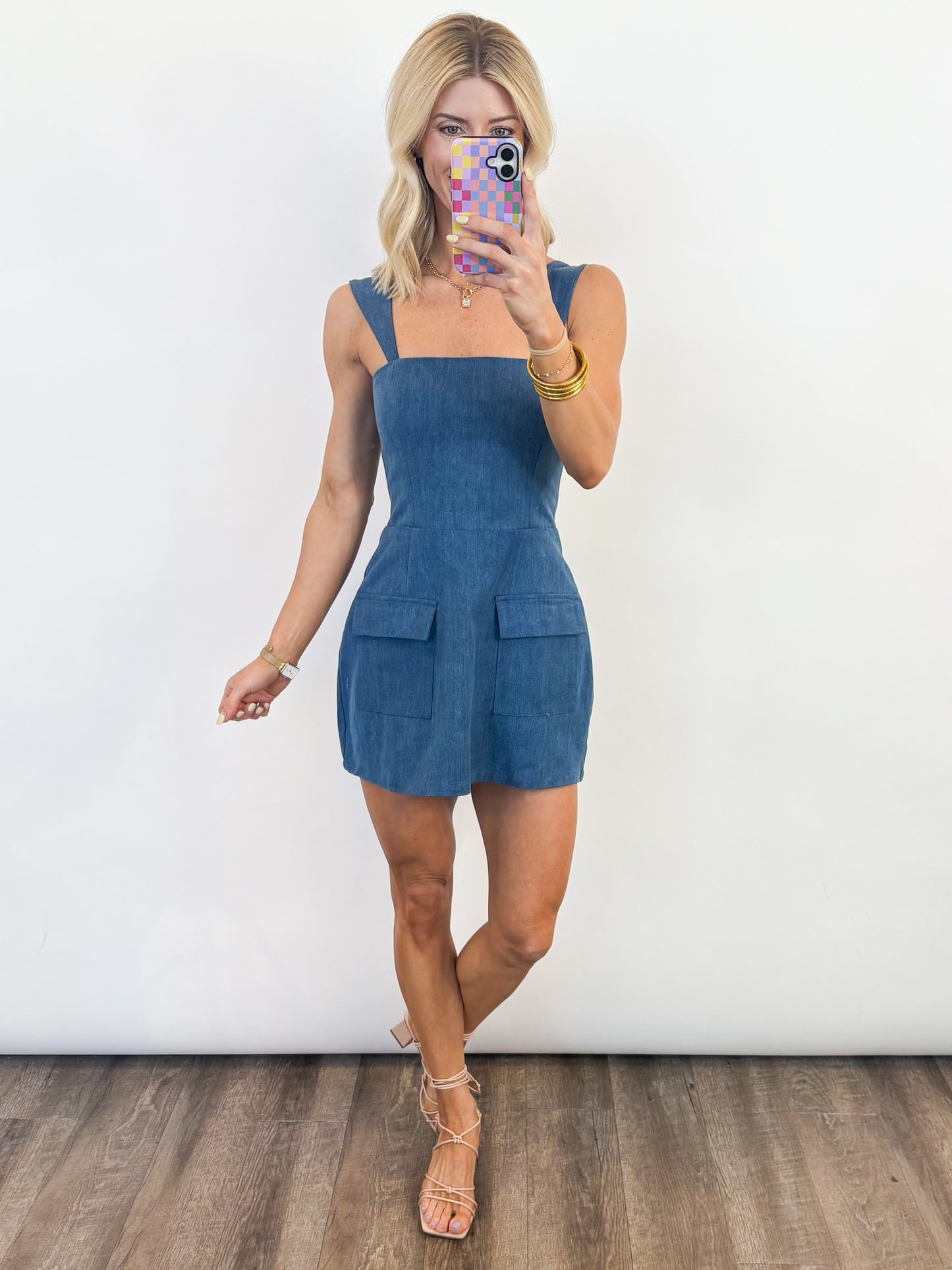 Downtown Denim Pocket Romper