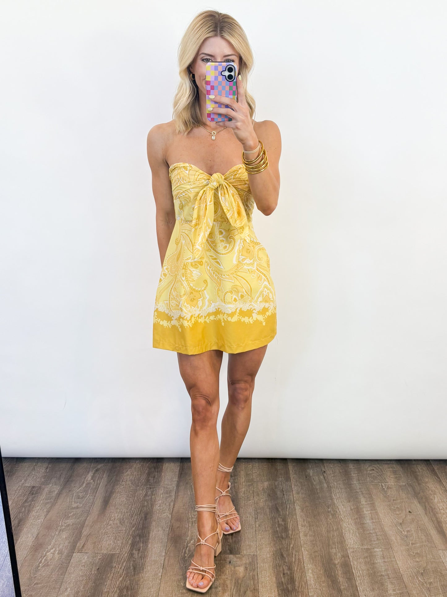 Golden Garden Bow Dress