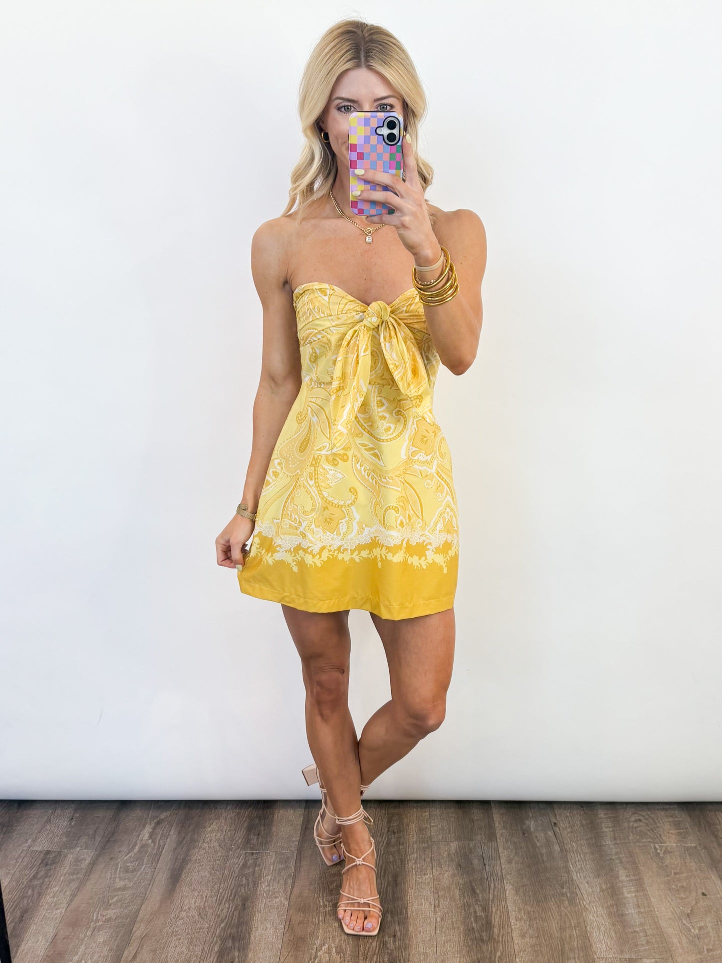 Golden Garden Bow Dress