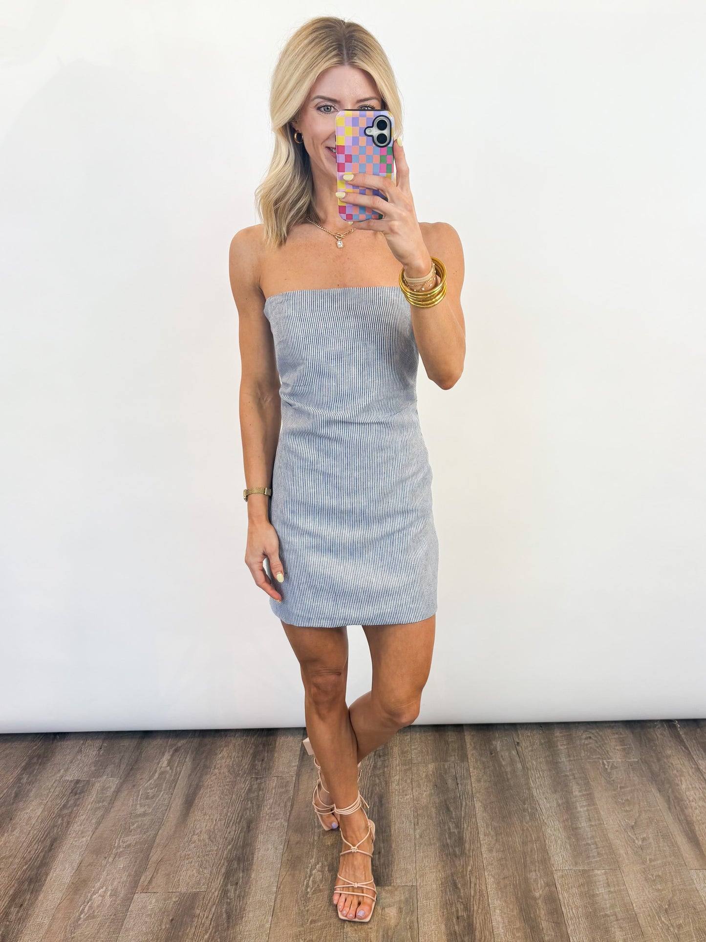 Seaside Stroll Pinstripe Dress