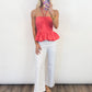 Coral Breeze Eyelet Top - 2 COLORS