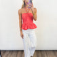 Coral Breeze Eyelet Top - 2 COLORS