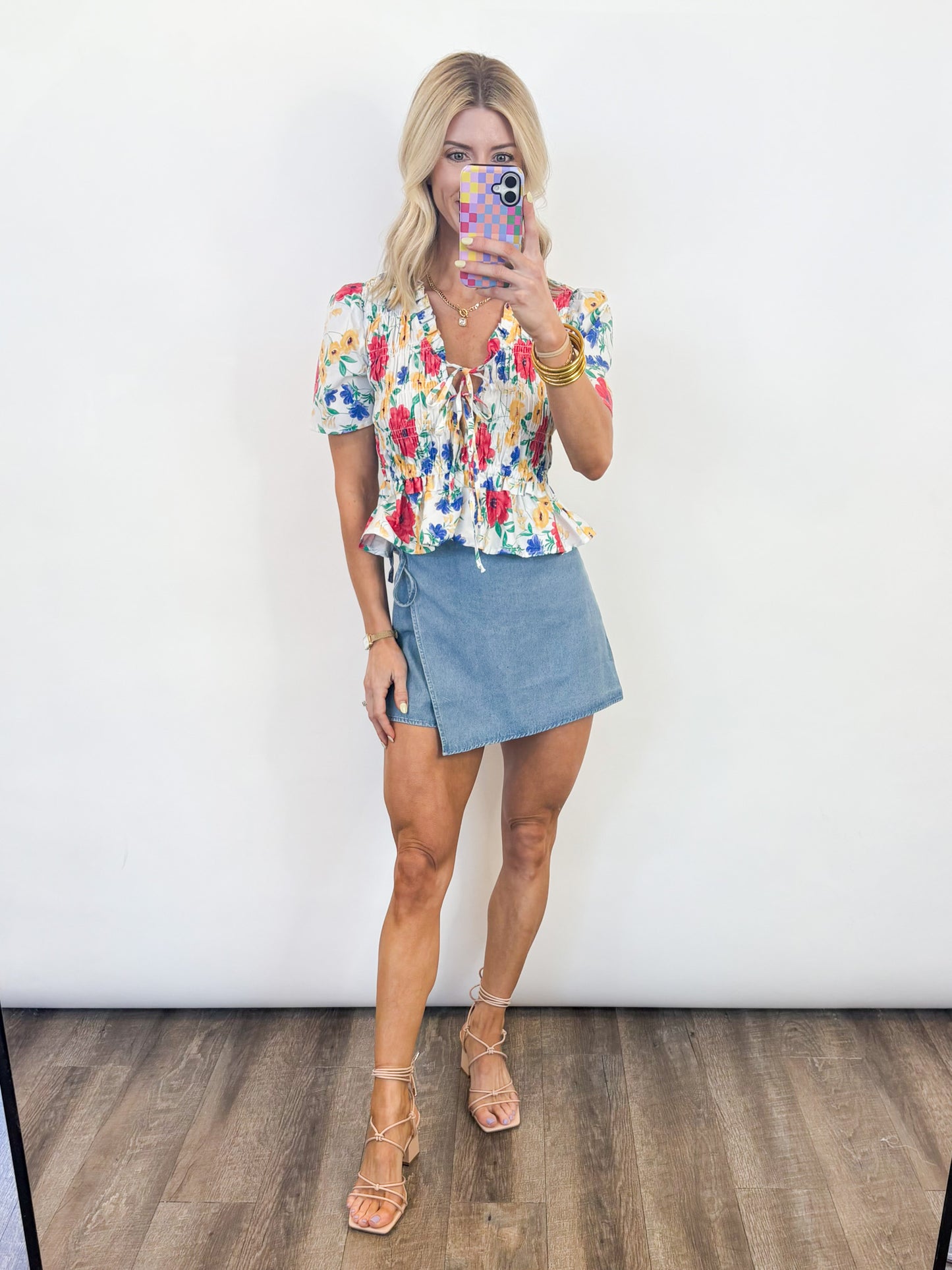 Garden Party Tie-Front Top