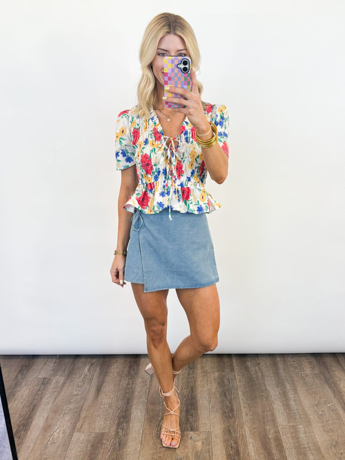 Garden Party Tie-Front Top