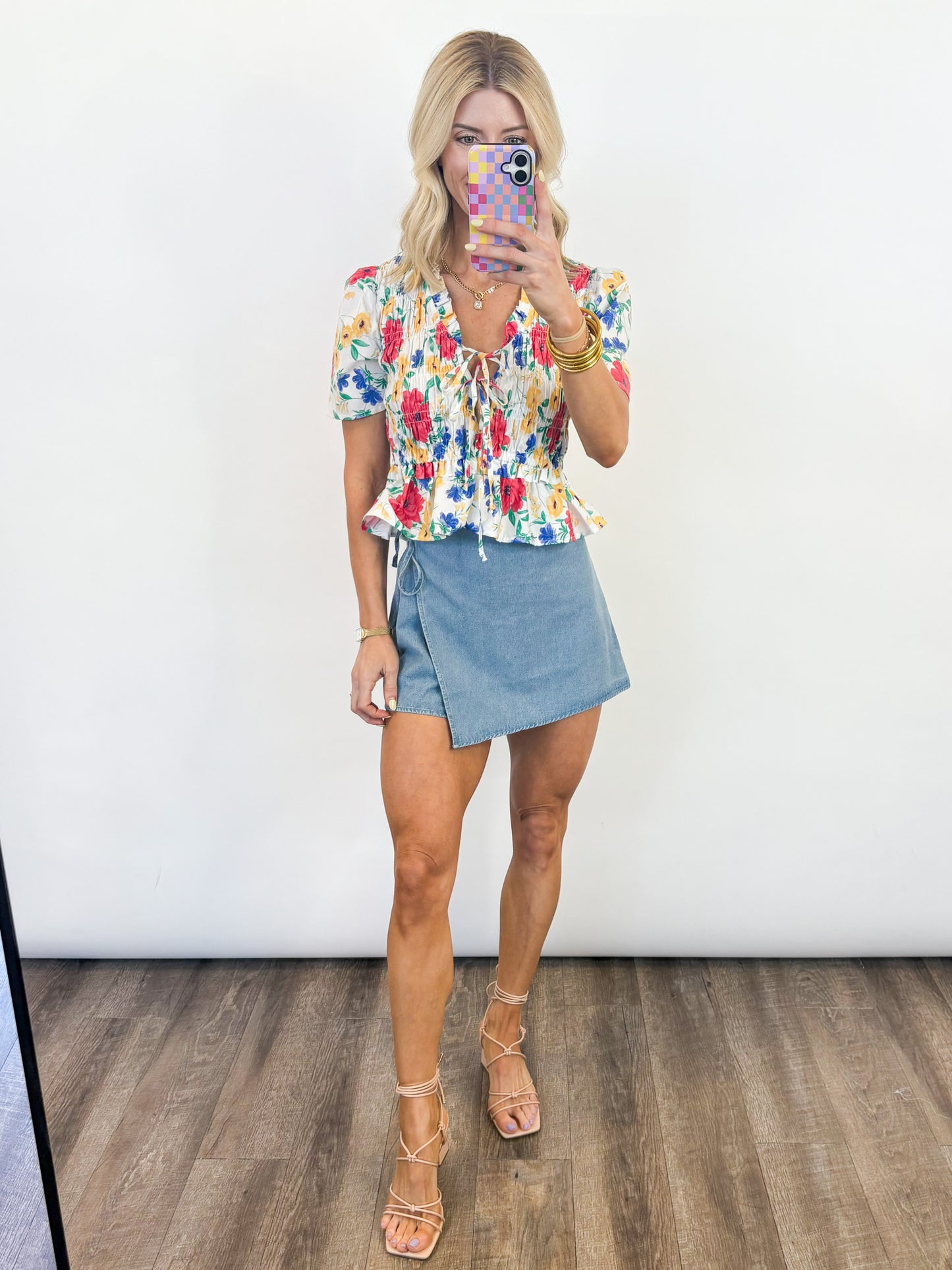 Garden Party Tie-Front Top