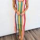 Sunset Stripe Crochet Midi Dress