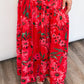 Scarlet Garden Strapless Maxi Dress