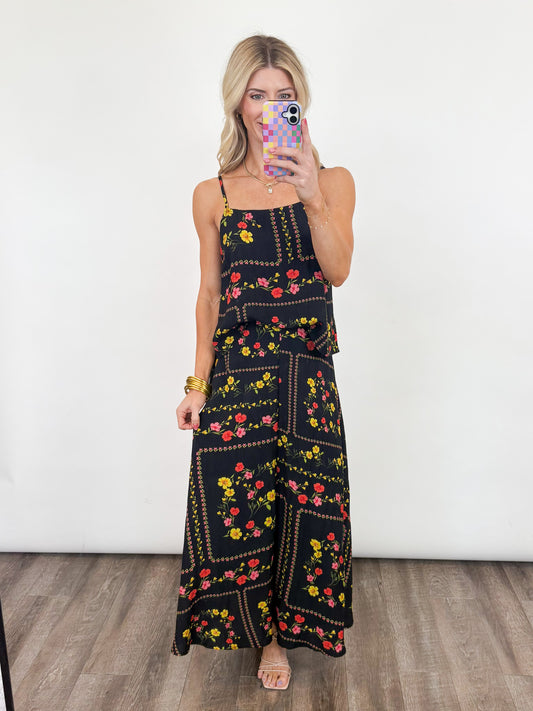 Midnight Garden Maxi Set