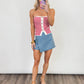 Boardwalk Stripe Strapless Top