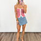 Boardwalk Stripe Strapless Top