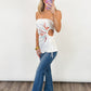 Sunset Spark Strapless Top