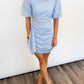 Coastal Bloom Dress - BLUE