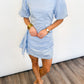 Coastal Bloom Dress - BLUE