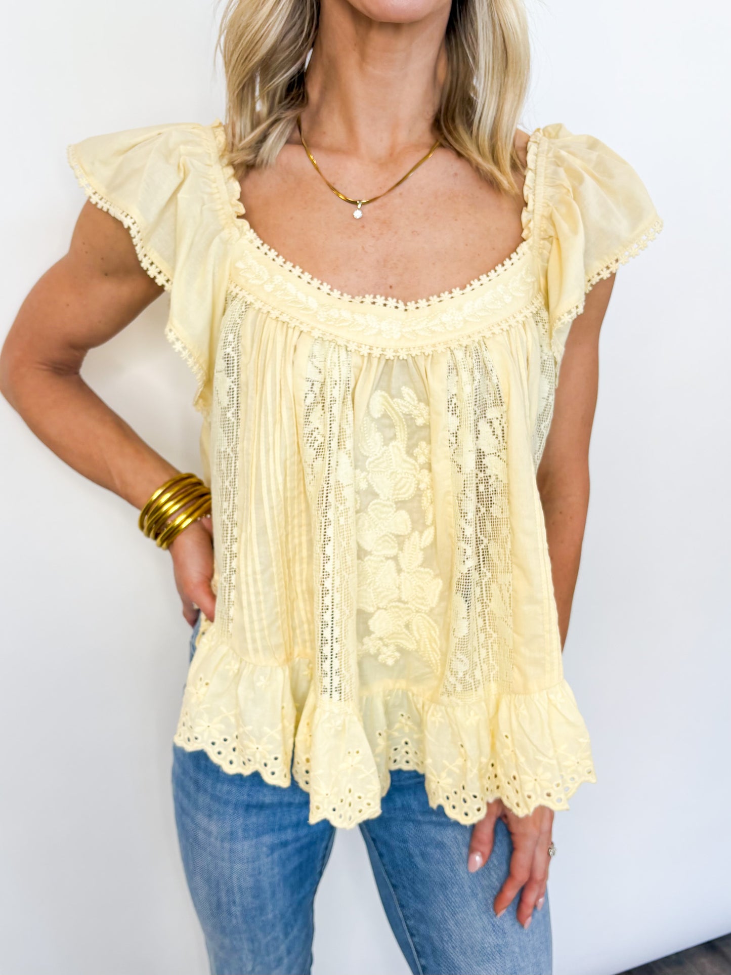 Sunlit Meadow Lace Top