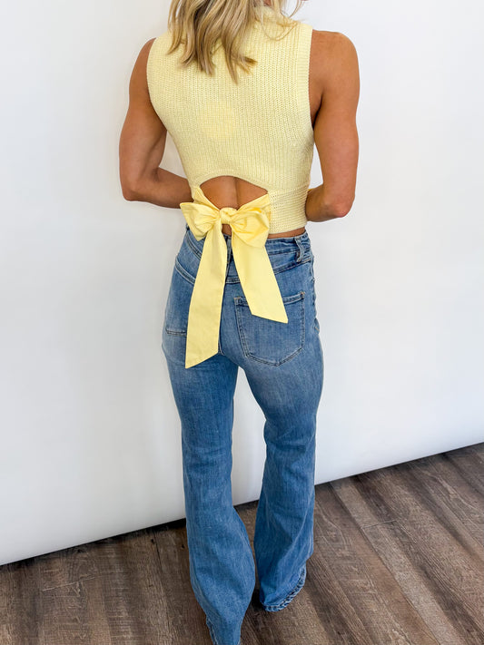 Sunbeam Bow-Back Knit Top