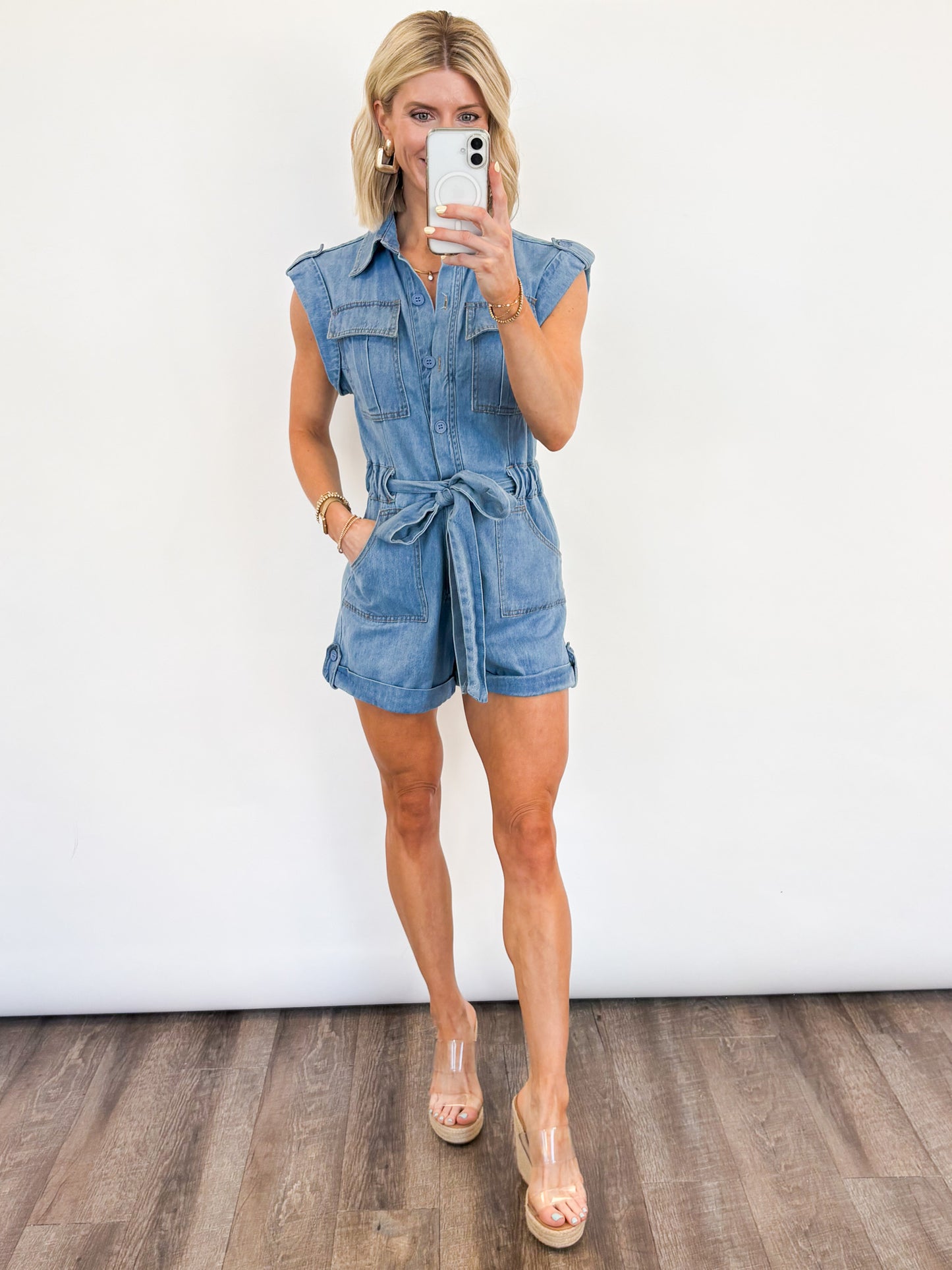 Utility Denim Romper