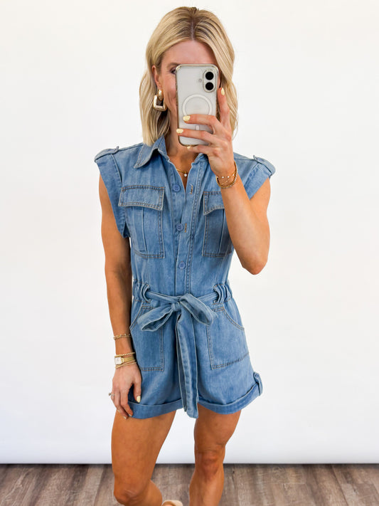 Utility Denim Romper