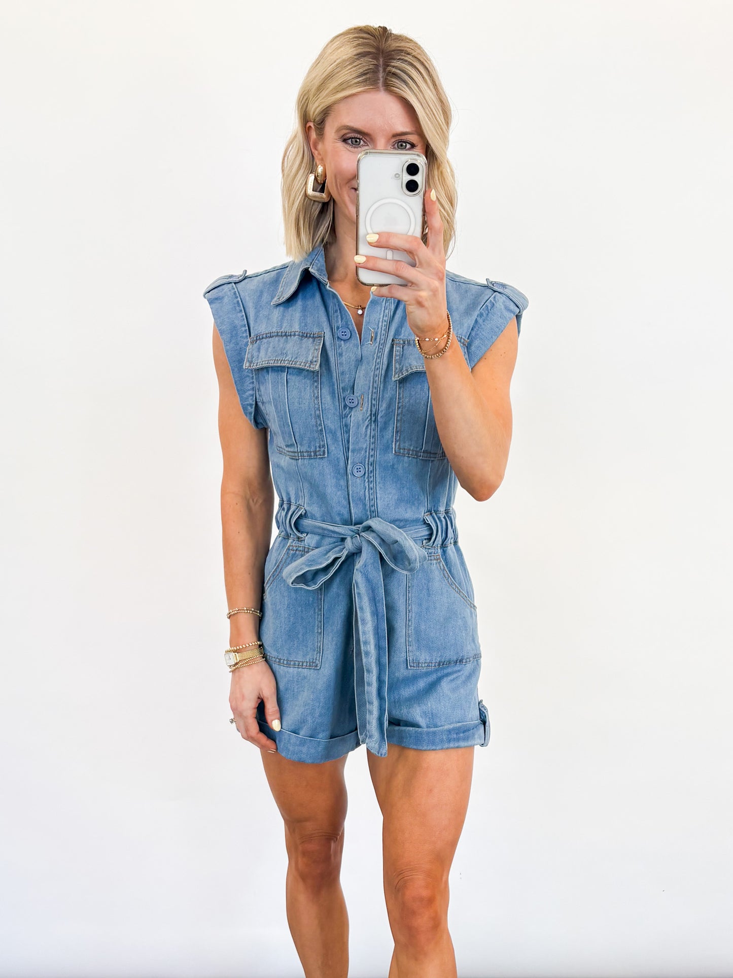 Utility Denim Romper