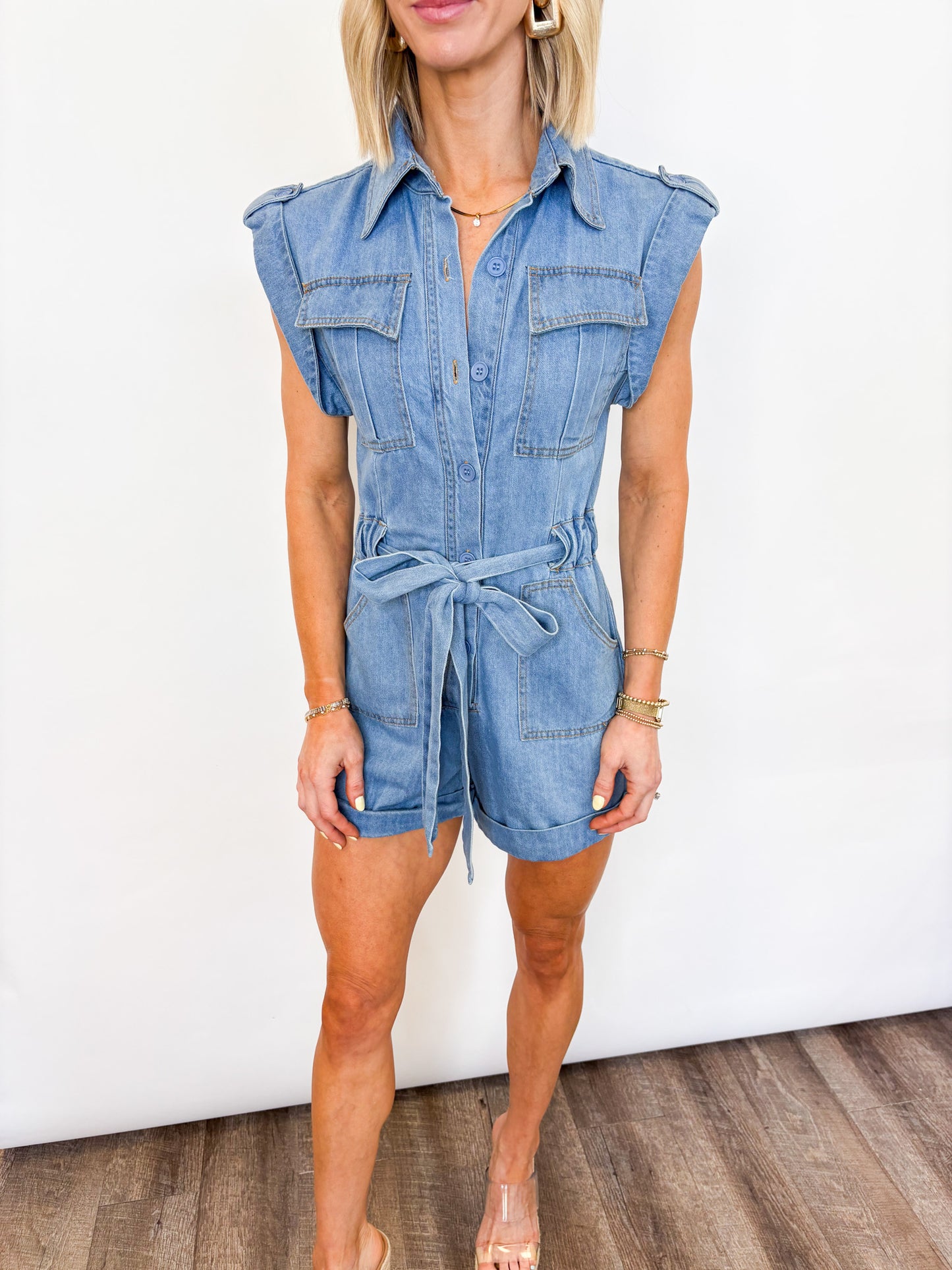 Utility Denim Romper