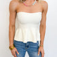 Sunny Days Strapless Top - 2 COLORS