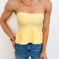 Sunny Days Strapless Top - 2 COLORS