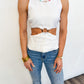 Sunlit Circle Linen Top - 2 COLORS