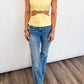 Sunlit Circle Linen Top - 2 COLORS