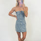 Denim Darling Button-Front Mini Dress
