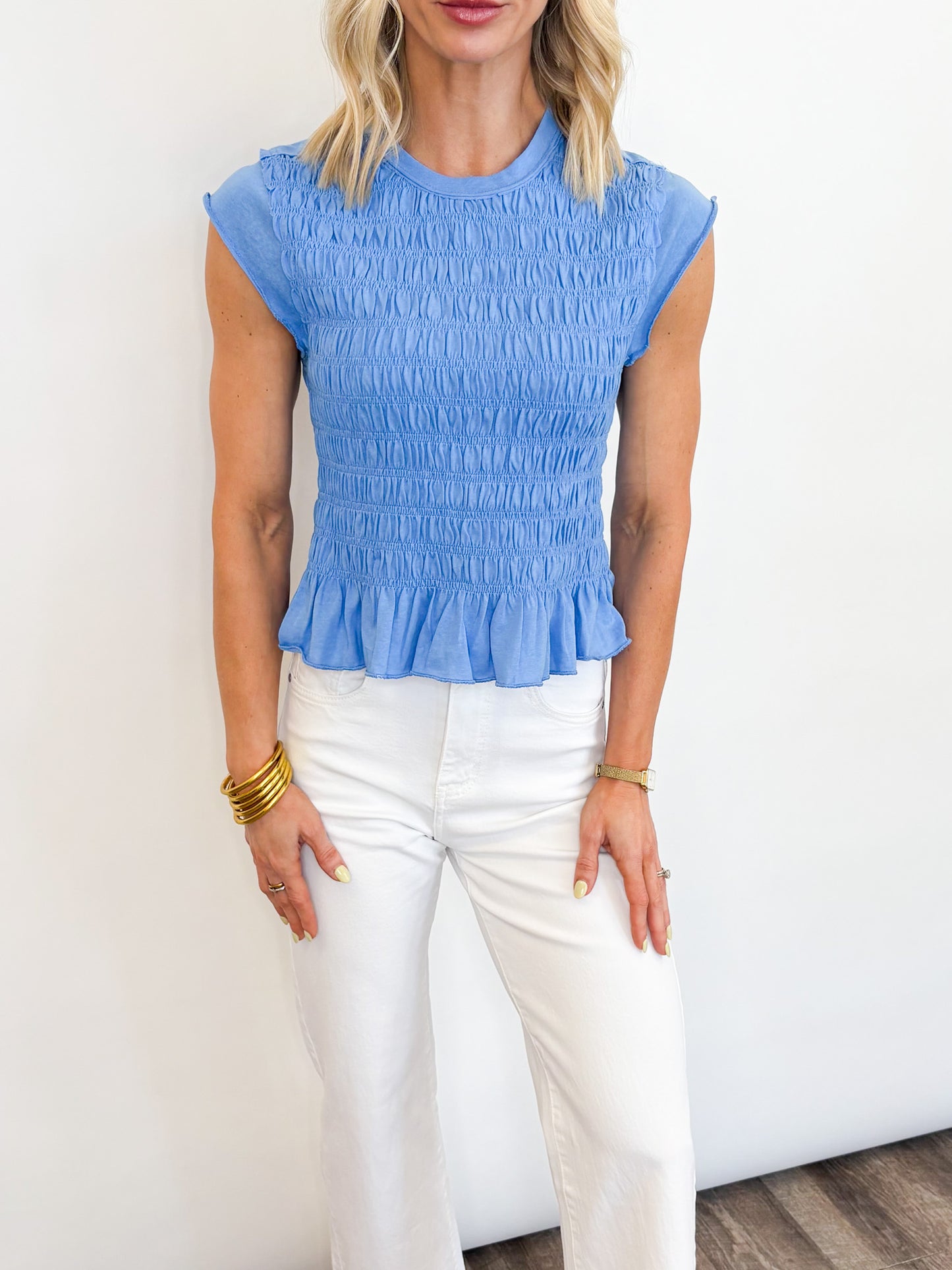 Sunny Stroll Smocked Top - 2 COLORS