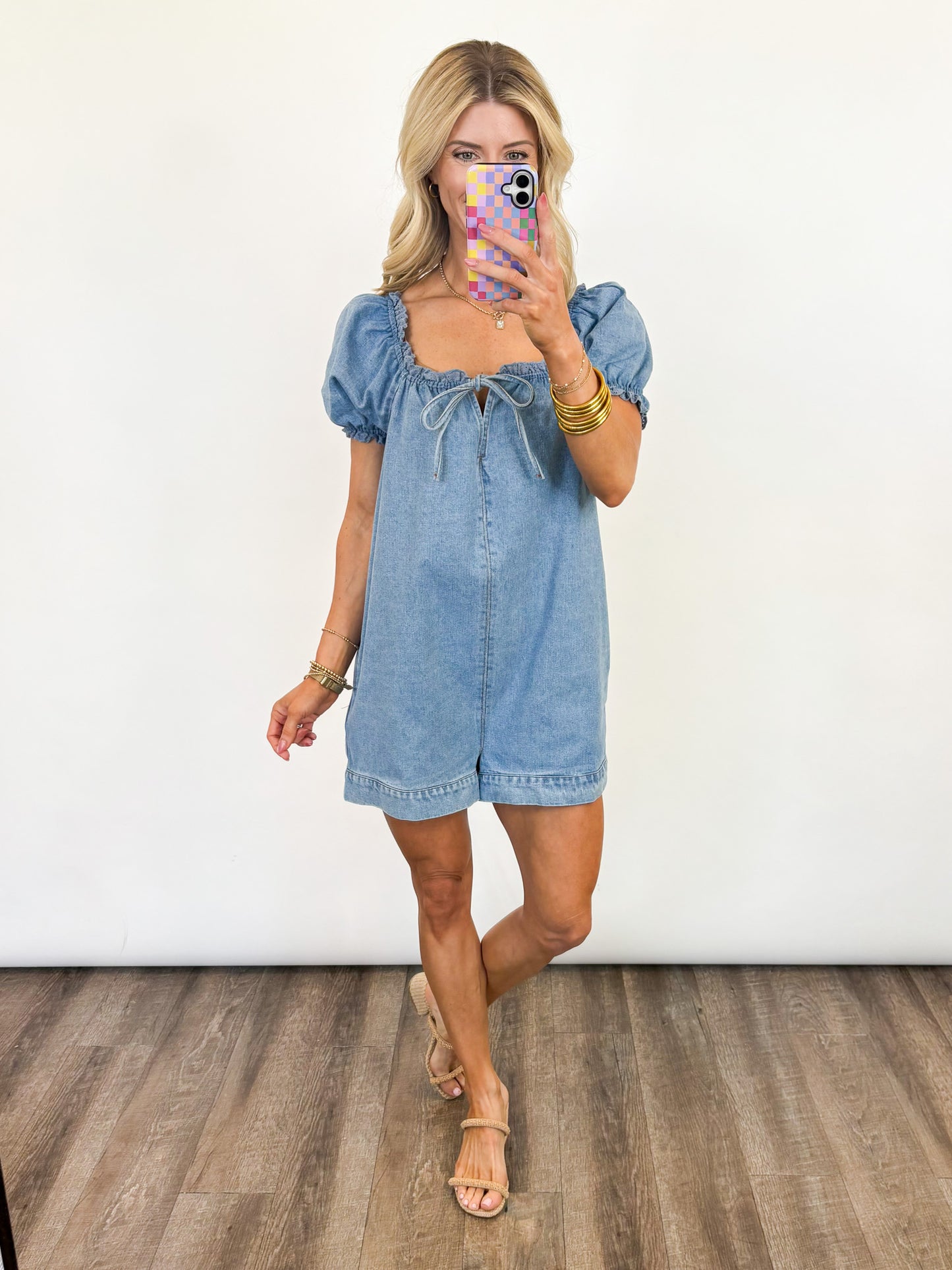 Sunday Stroll Denim Romper