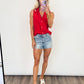 Scarlet Linen Blend Tank