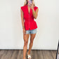 Scarlet Cinch Peplum Top
