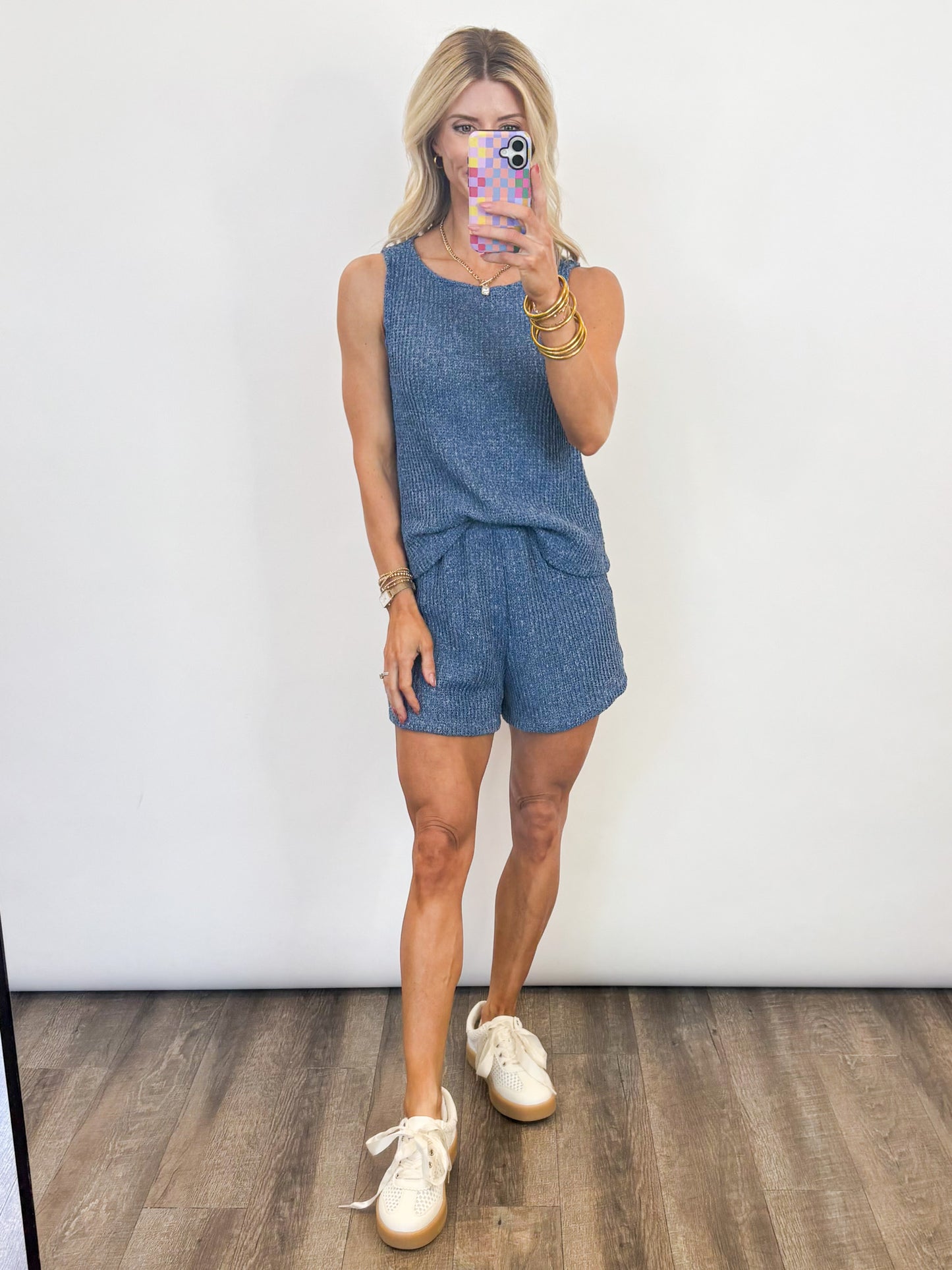 Denim Days Textured Lounge Set