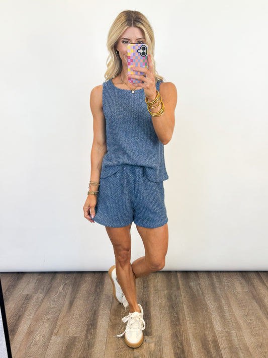 Denim Days Textured Lounge Set