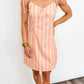 Peachy Stripes Mini Dress
