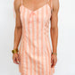 Peachy Stripes Mini Dress