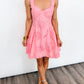 Coral Bloom Eyelet Dress