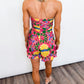 Tropic Bloom Strapless Romper