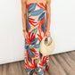 Tropical Escape Strapless Maxi Dress