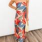 Tropical Escape Strapless Maxi Dress