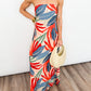 Tropical Escape Strapless Maxi Dress