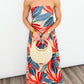 Tropical Escape Strapless Maxi Dress