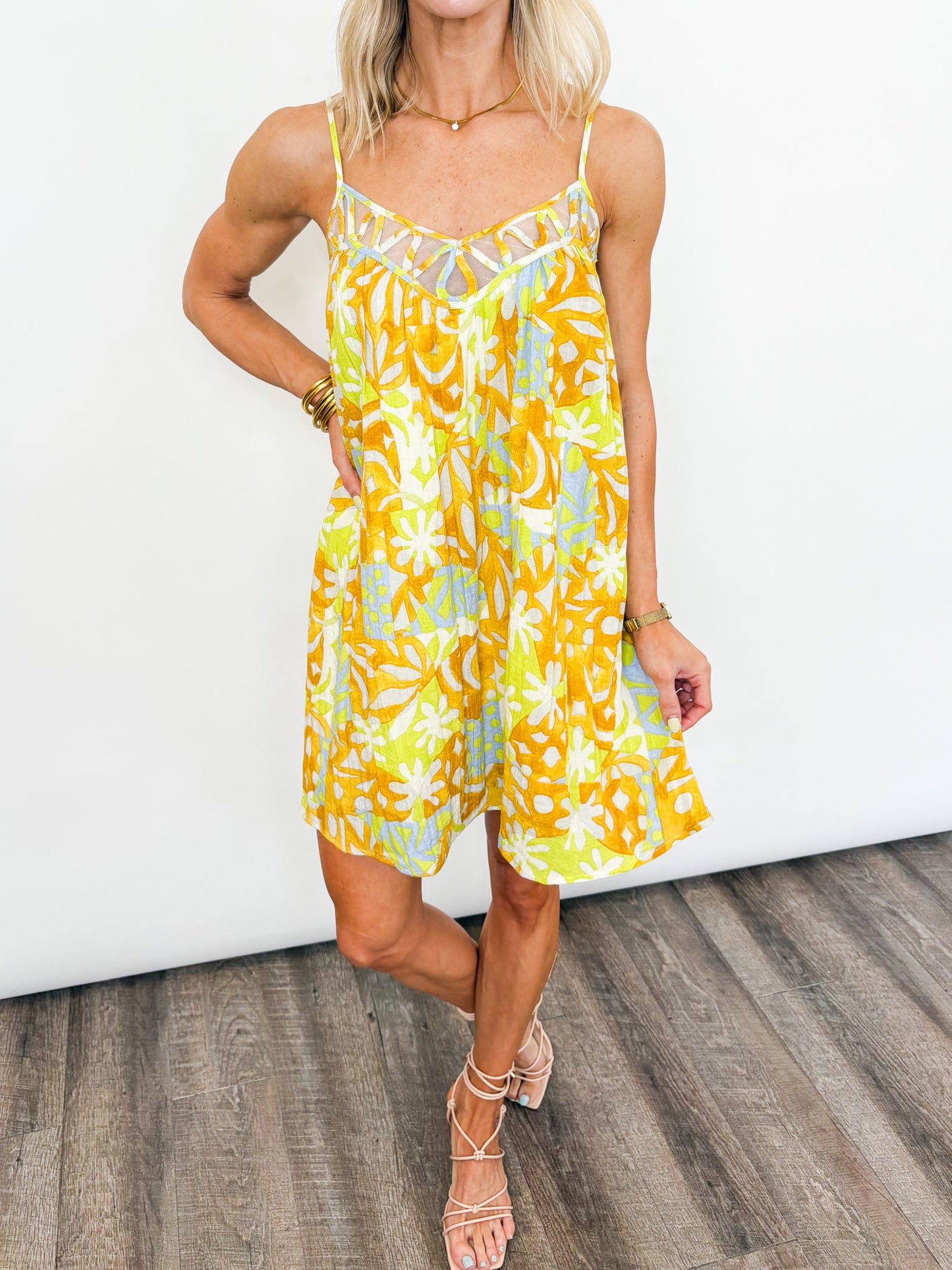 Sunburst Breeze Cutout Dress