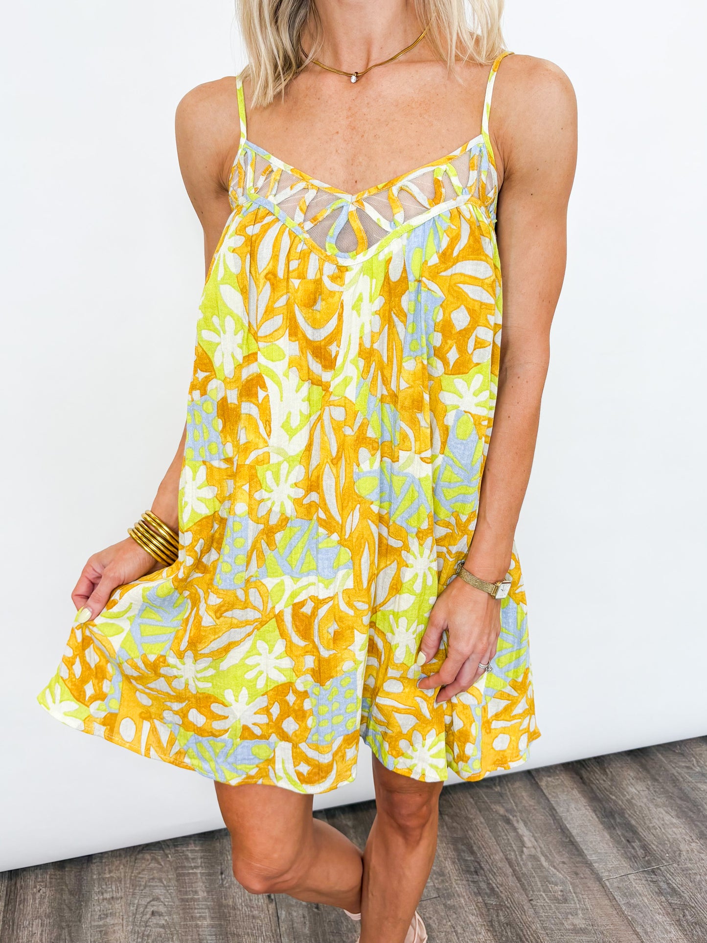 Sunburst Breeze Cutout Dress