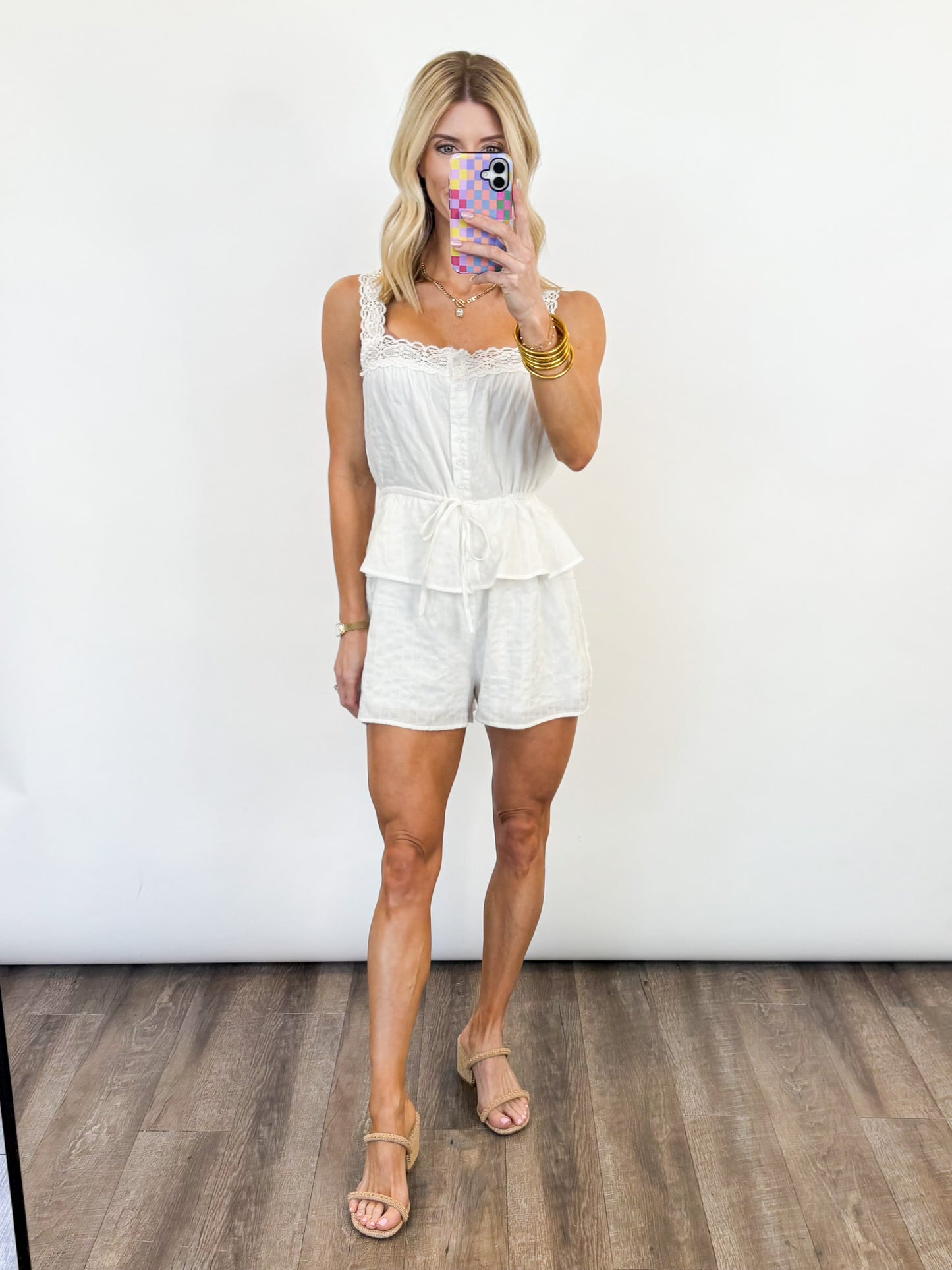 Sweet Escape Eyelet Romper