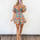 Sunset Bloom Ruffle Romper