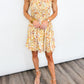 Golden Dunes Beaded Smocked Dress